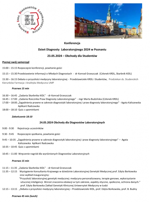 Dzień Diagnosty  Laboratoryjnego 2024 w Poznaniu