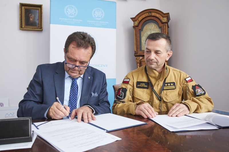 Uroczyste podpisanie umowy o współpracy z Komendą Wojewódzką Państwowej Straży Pożarnej w Poznaniu
