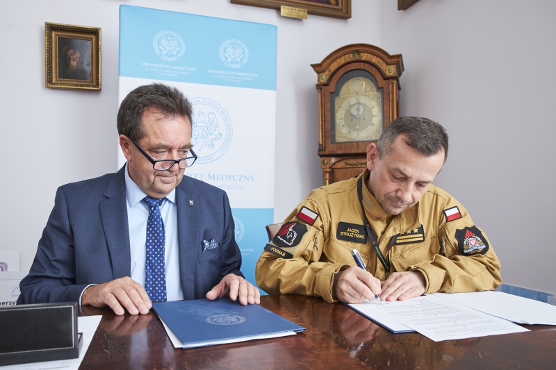 Uroczyste podpisanie umowy o współpracy z Komendą Wojewódzką Państwowej Straży Pożarnej w Poznaniu