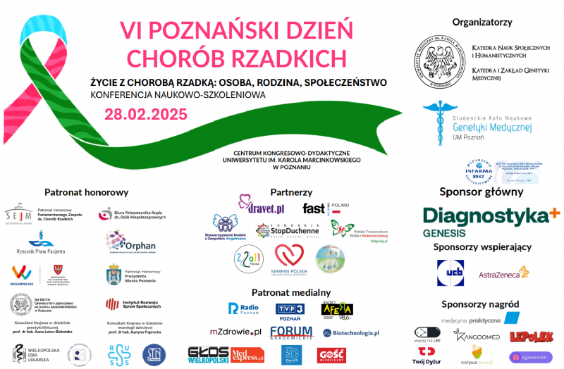 VI Poznański Dzień Chorób Rzadkich „Życie z chorobą rzadką: osoba, rodzina, społeczeństwo”